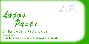 lajos pasti business card